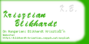 krisztian blikhardt business card